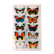 10 sparkly 3D butterfly stickers in colors of red, orange, brown and white.